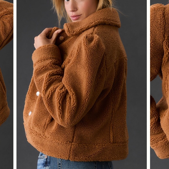 Avec Les Filles Sherpa Trucker Jacket ANTHROPOLOGIE XS - Picture 2 of 6